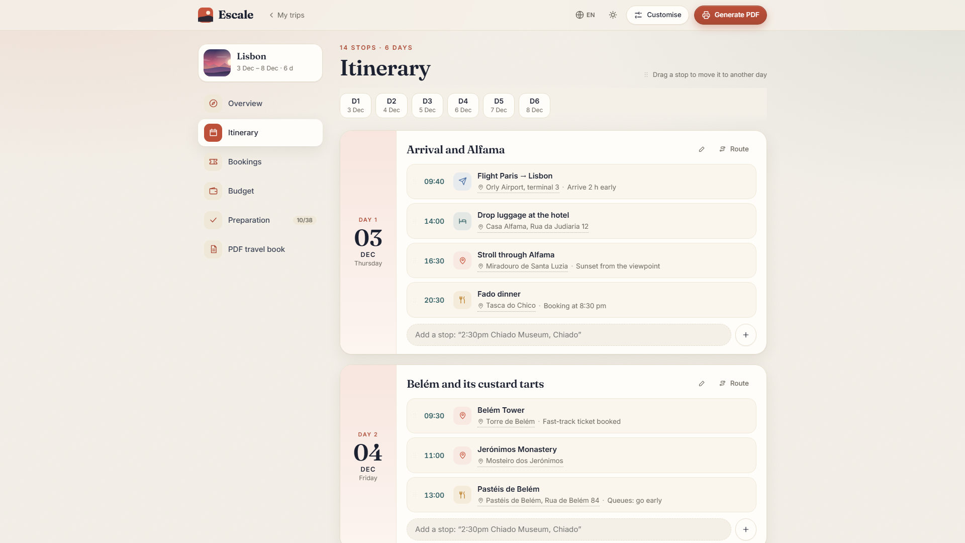 Escale – Carnet de voyage et PDF — screenshot 2