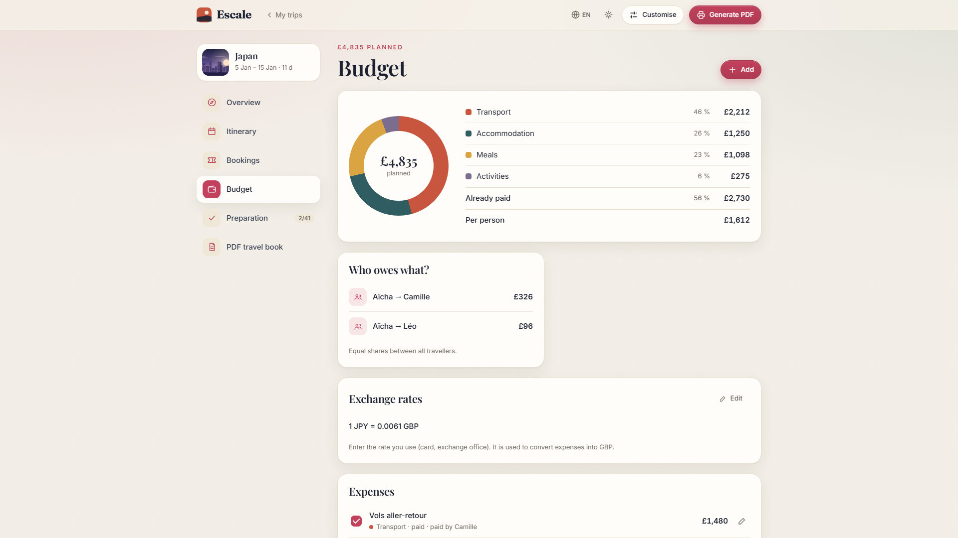 Escale – Carnet de voyage et PDF — screenshot 5