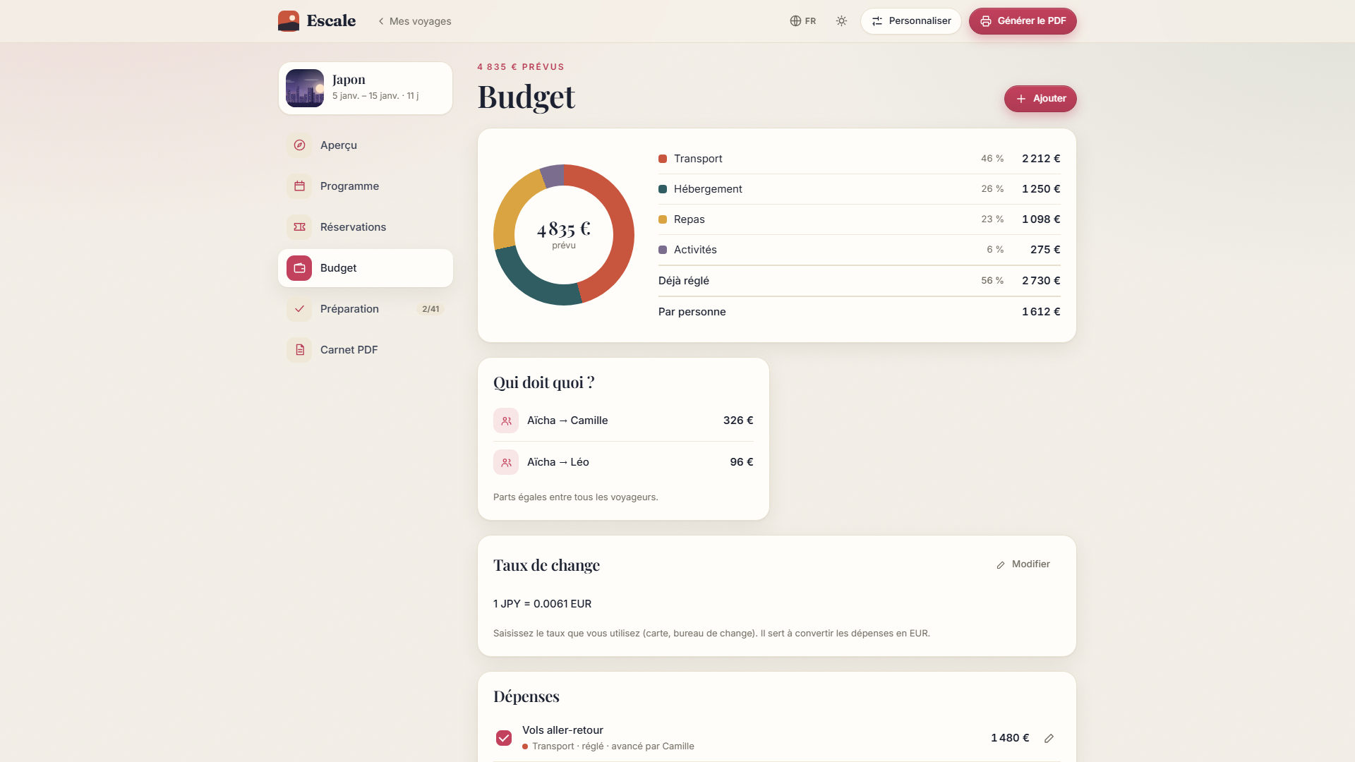 Escale – Carnet de voyage et PDF — capture 5