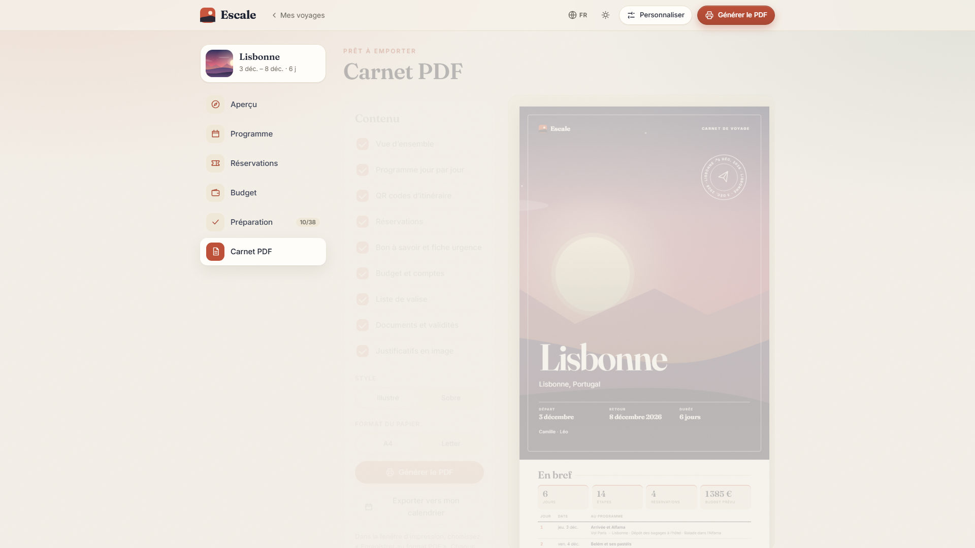 Escale – Carnet de voyage et PDF — capture 6