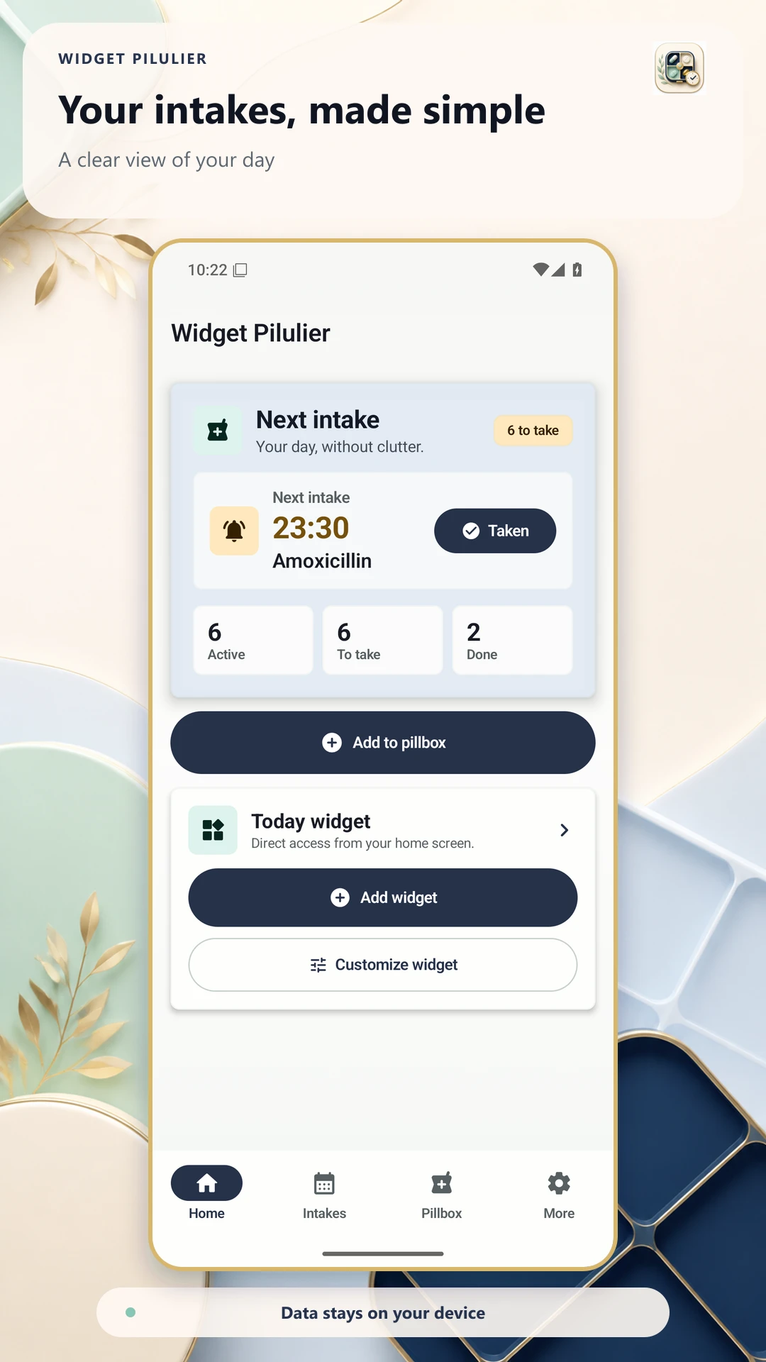 Widget Pilulier — screenshot 1
