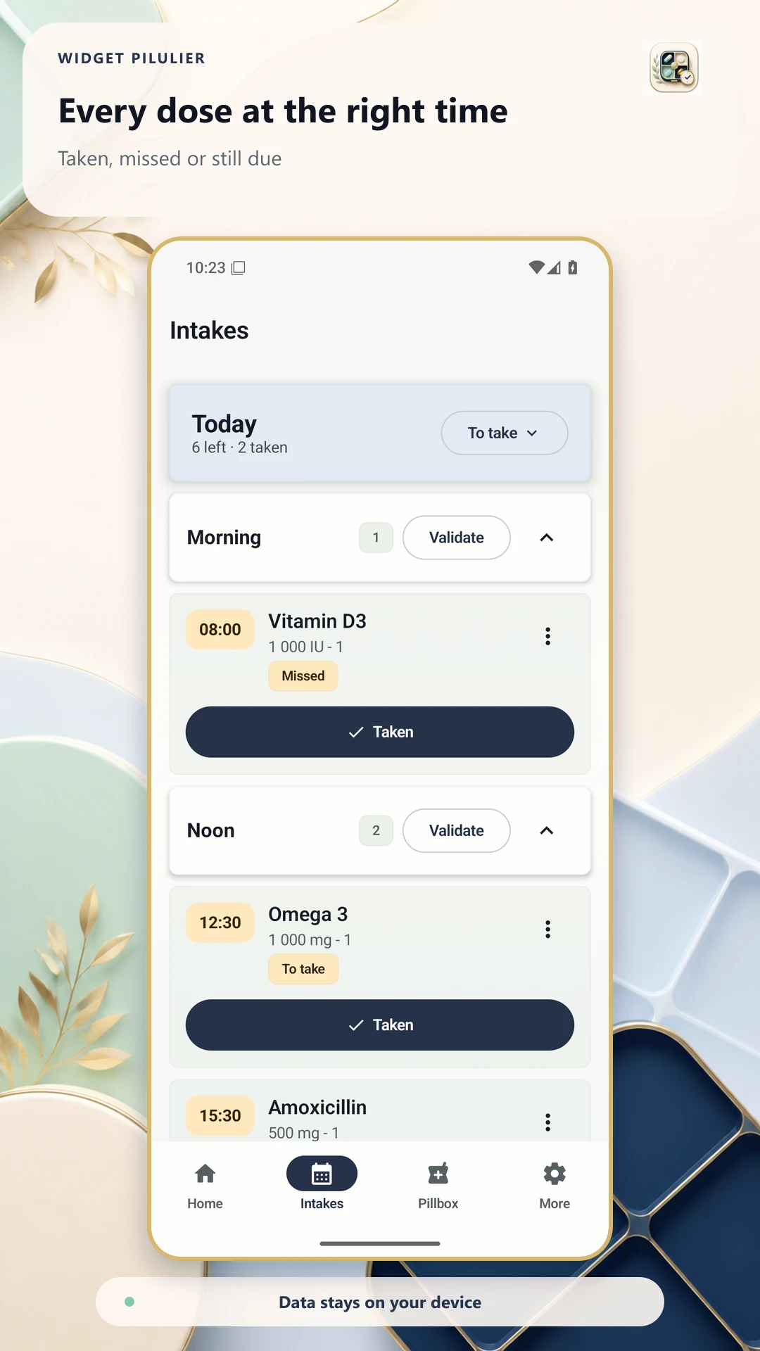 Widget Pilulier — screenshot 2