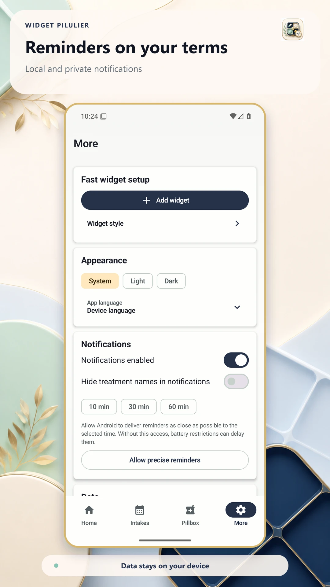 Widget Pilulier — screenshot 5