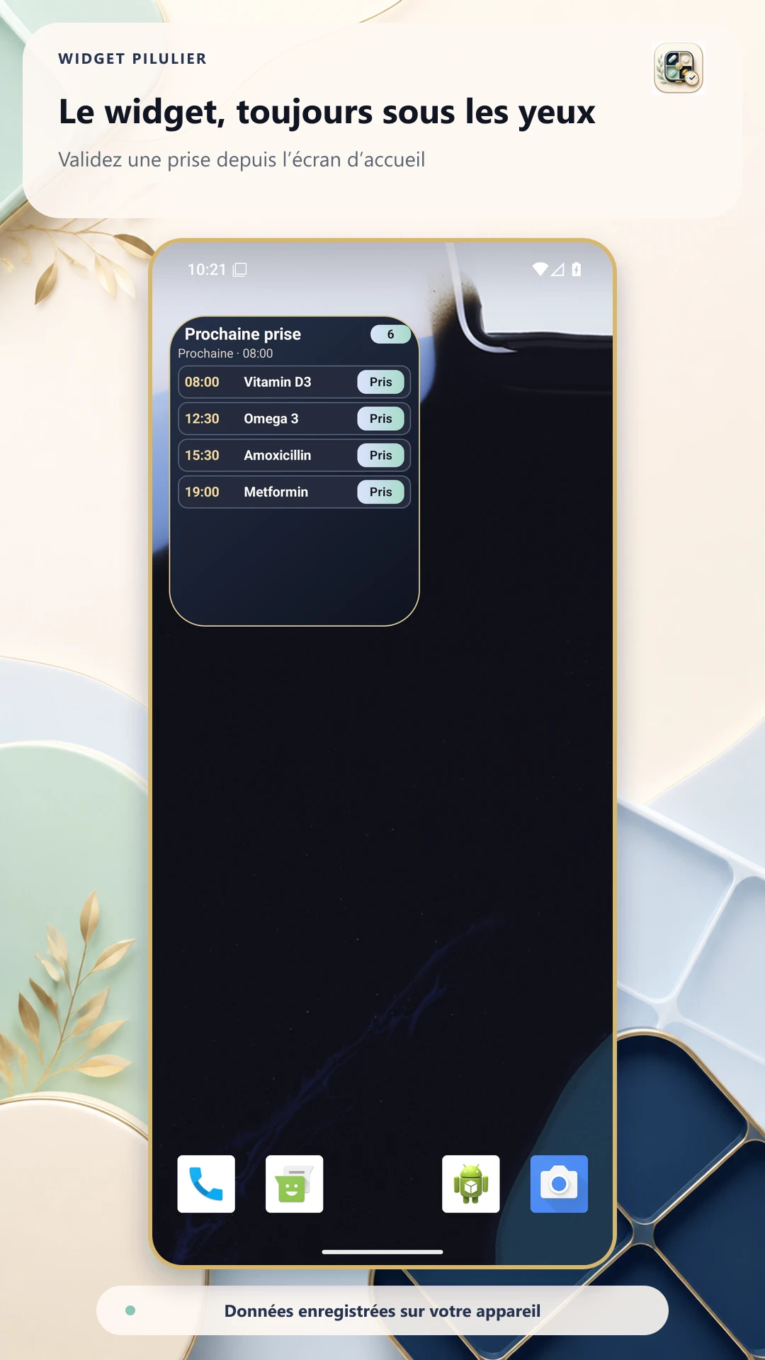 Widget Pilulier — capture 6